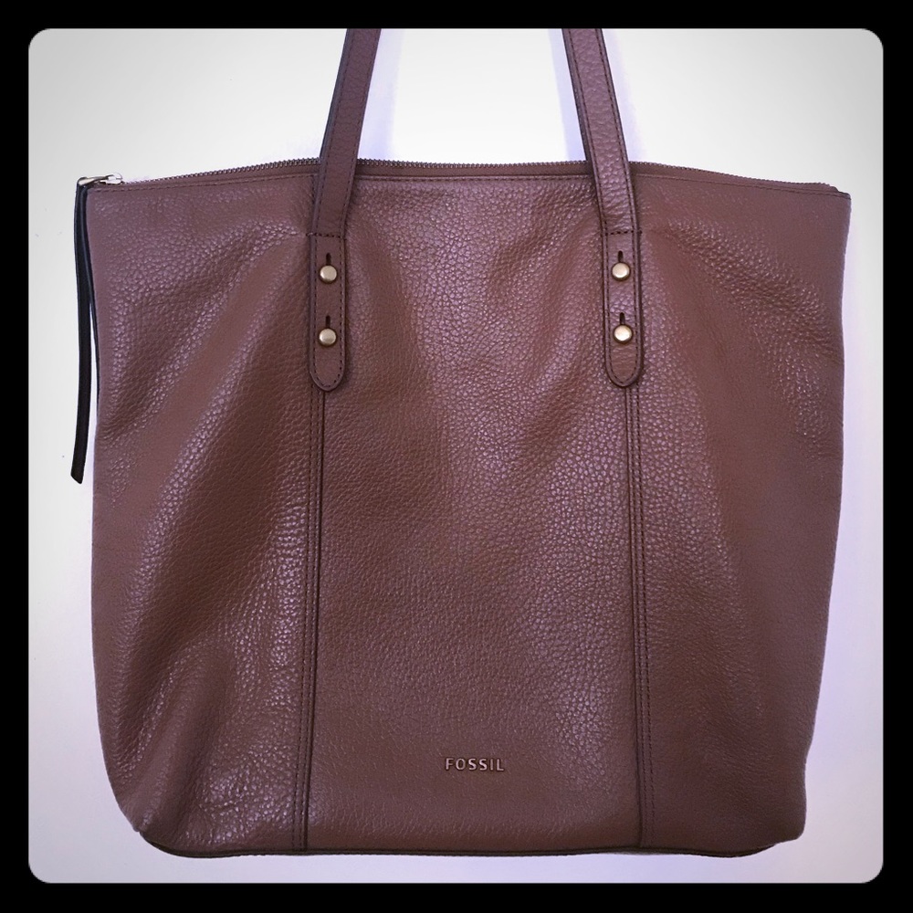 Women’s Fossil Tote Bag - Brown Leather